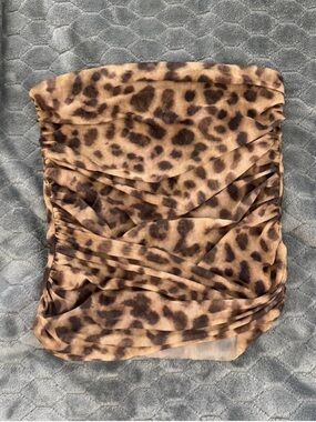 Leopard print tube top Size s